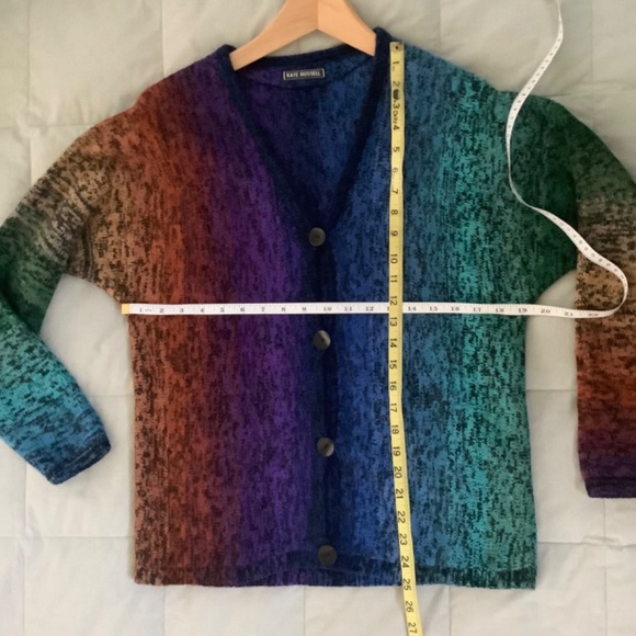Kate Russell rainbow cardigan sweater size M/L - Picture 5 of 8